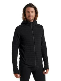 Icebreaker ZoneKnit Long Sleeved Zip Hood Mens