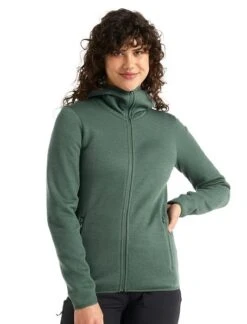 Icebreaker EleMtal Long Sleeved Zip Hood Womens -Ecoski Sale Shop fw21 women elemental ls zip hood 105068065 4 1