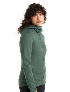 Icebreaker EleMtal Long Sleeved Zip Hood Womens -Ecoski Sale Shop fw21 women elemental ls zip hood 105068065 5 1